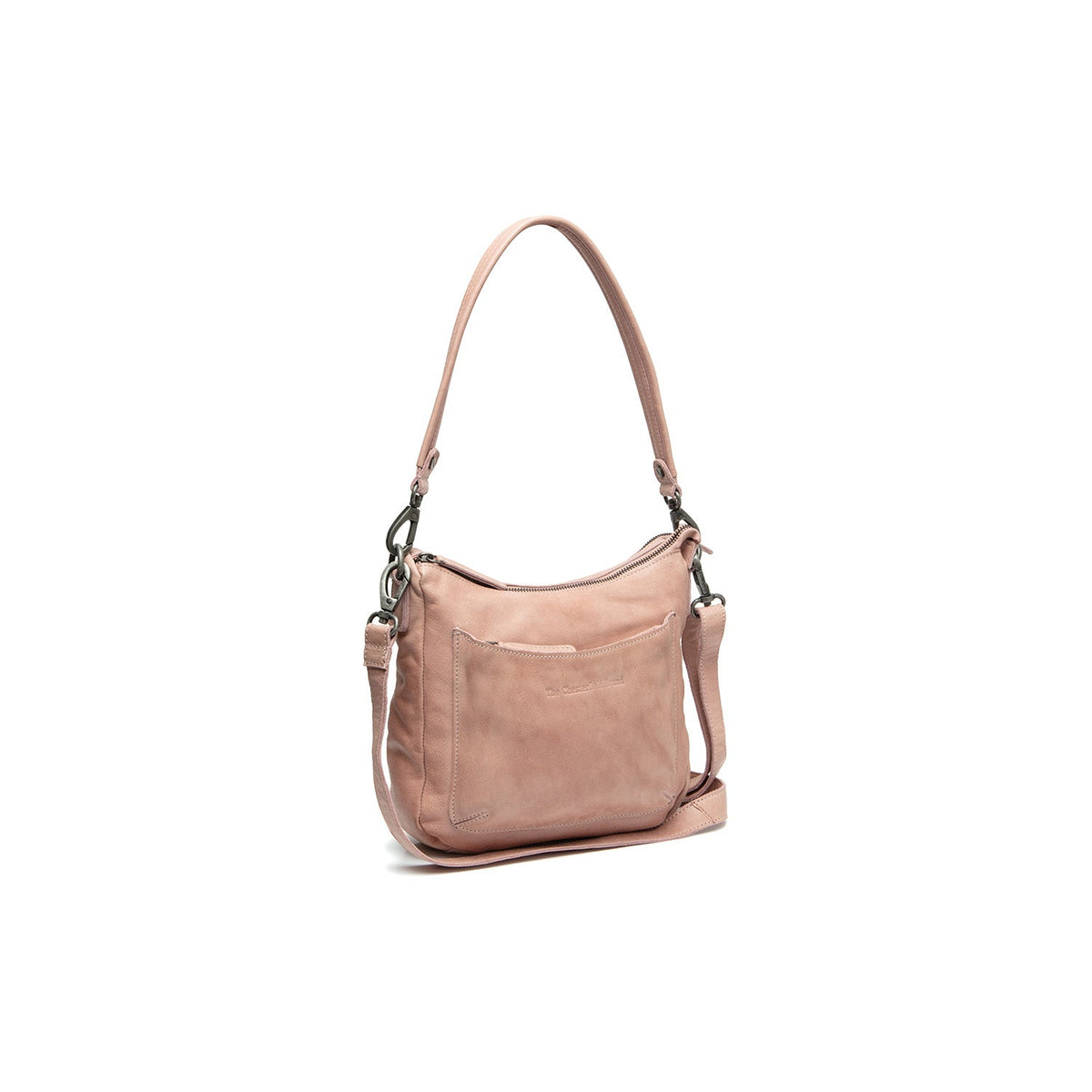 Caroline Full-Grain Leather Shoulder Bag para Mujer in Classic 100% Full-Grain Leather - Full Exterior Front Profile View | Comprar online