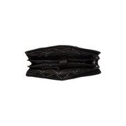 
Solid Antique Brass Hardware & Heavy-Duty Dual Zipper Detail on Fidenza Bolso de hombro de cuero flor