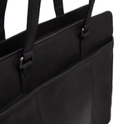 
Fidenza Bolso de hombro de cuero flor - Perfil lateral estructurado con profundidad de fuelle