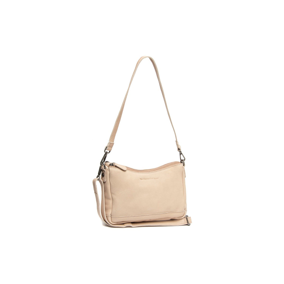 Irving Full-Grain Leather Shoulder Bag para Mujer in Classic 100% Full-Grain Leather - Full Exterior Front Profile View | Comprar online