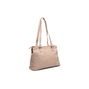 Marvos Full-Grain Leather Shoulder Bag para Mujer in Classic 100% Full-Grain Leather - Full Exterior Front Profile View | Comprar online