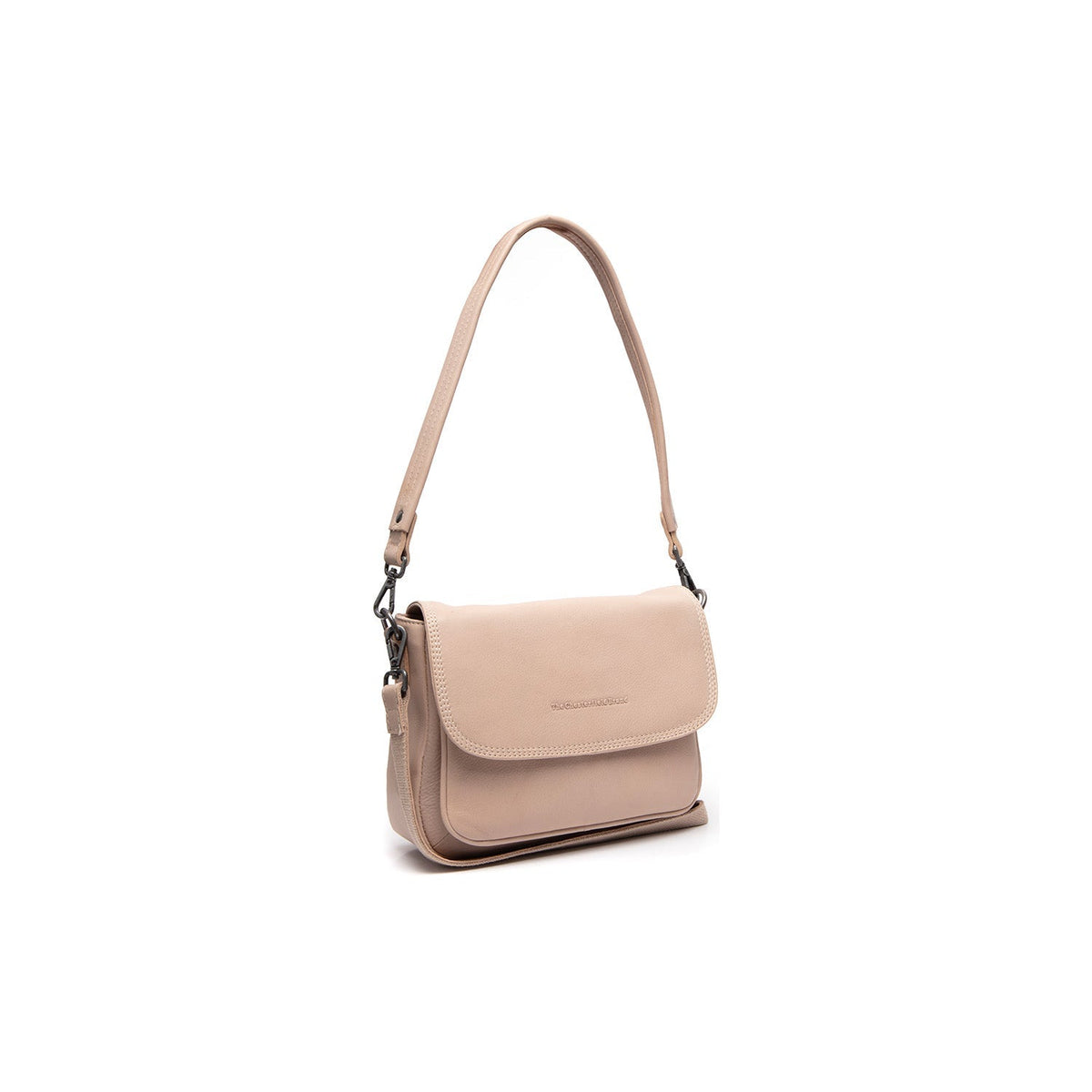 Miloa Full-Grain Leather Shoulder Bag para Mujer in Classic 100% Full-Grain Leather - Full Exterior Front Profile View | Comprar online