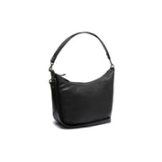 Moneva Full-Grain Leather Shoulder Bag para Mujer in Classic 100% Full-Grain Leather - Full Exterior Front Profile View | Comprar online