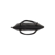 Selvino Full-Grain Leather Shoulder Bag para Mujer - Structured Side Profile Showing Gusset Depth &amp; Expansion Capacity