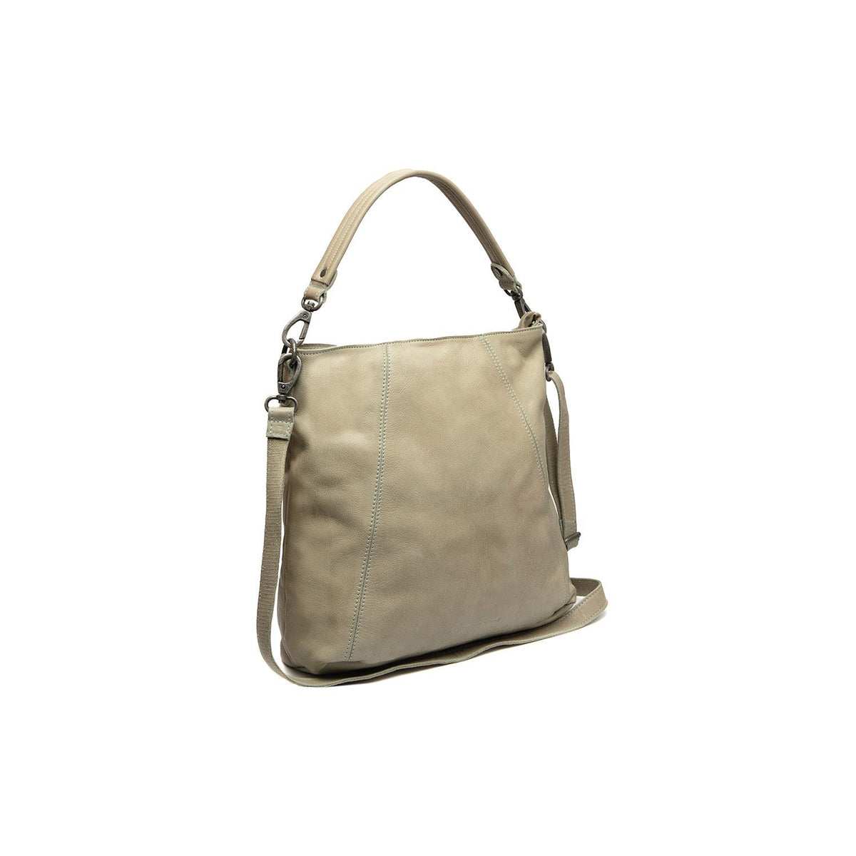 Sintra Bolso de hombro de cuero flor in Classic 100% Full-Grain Leather - Full Exterior Front Profile View | Comprar online