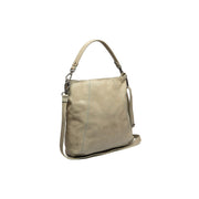 Sintra Bolso de hombro de cuero flor in Classic 100% Full-Grain Leather - Full Exterior Front Profile View | Comprar online