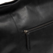 Zira Full-Grain Leather Shoulder Bag para Mujer - Structured Side Profile Showing Gusset Depth &amp; Expansion Capacity