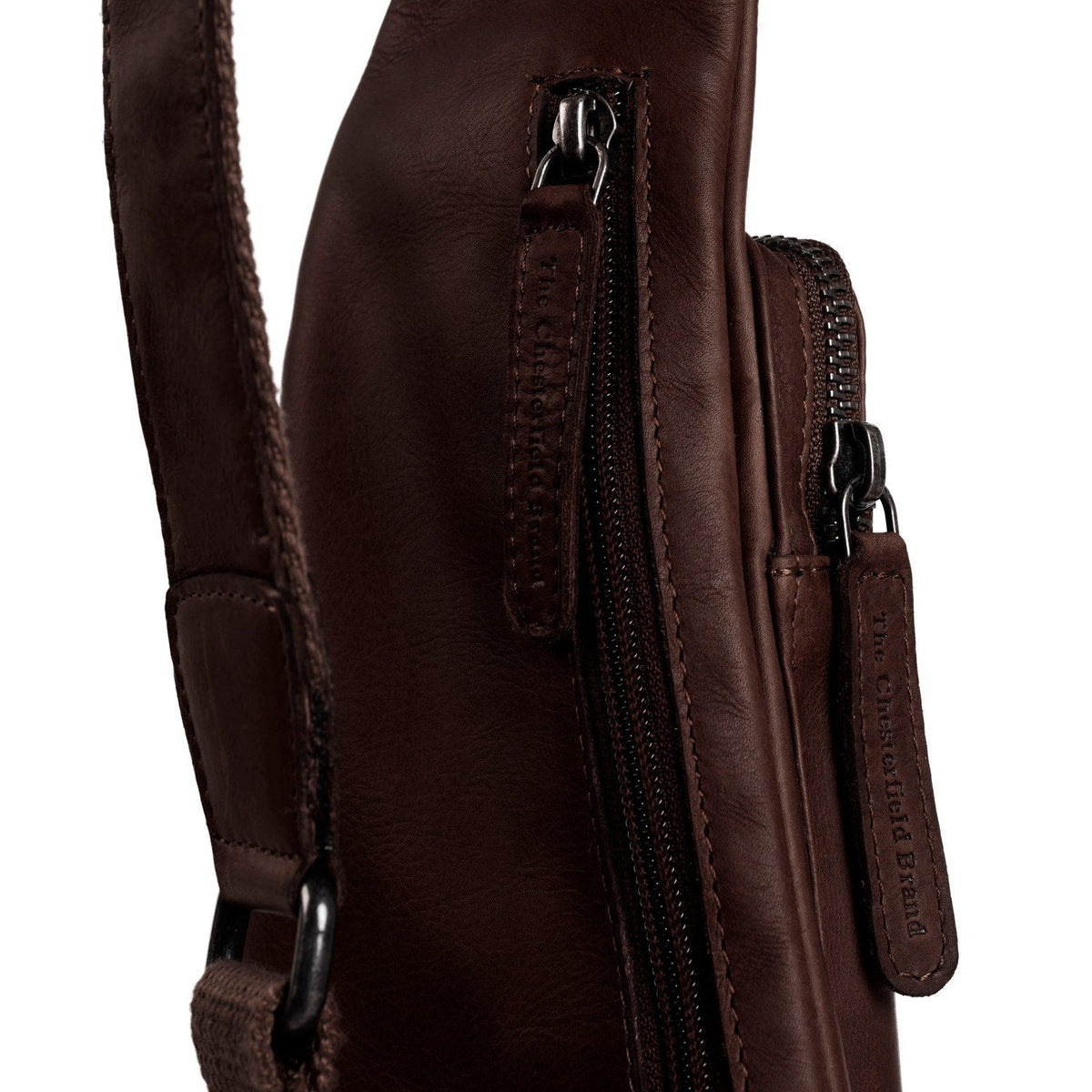 Brown Leather Sling Bag Logan para Mujer, detail view 1