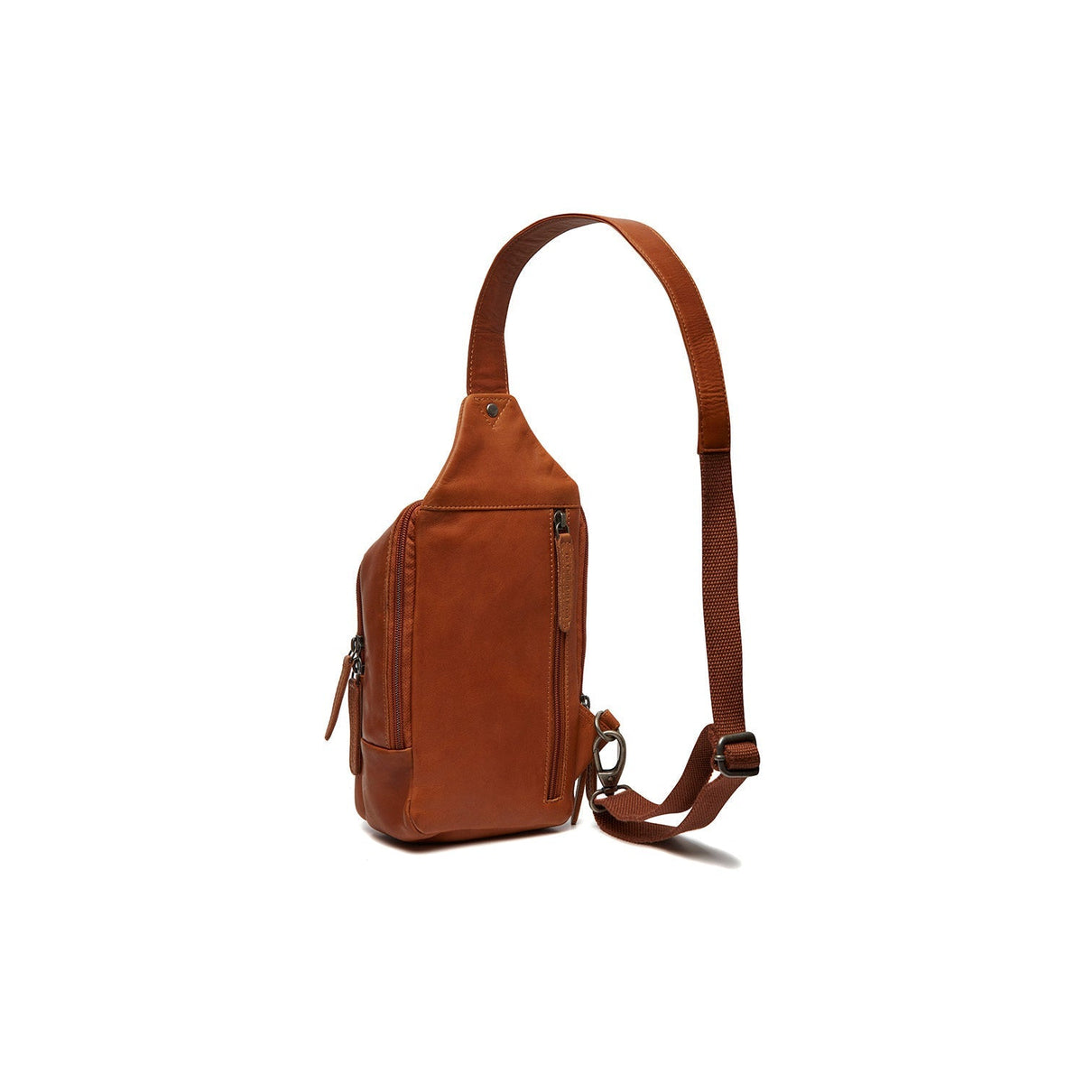 Cognac Leather Sling Bag Riga para Mujer, detail view 5
