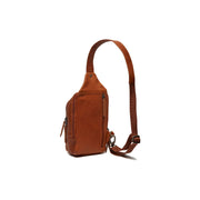 Cognac Leather Sling Bag Riga para Mujer, detail view 5