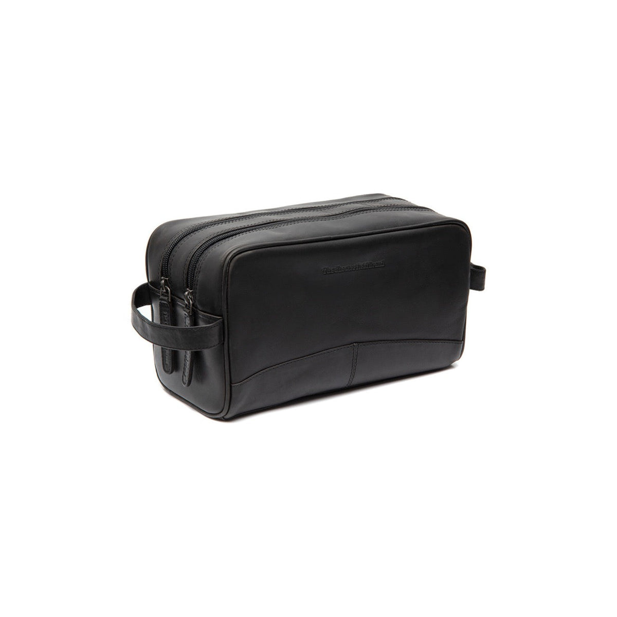 Stacey Full-Grain Leather Toiletry Bag para Mujer in Classic 100% Full-Grain Leather - Vista frontal y silueta a medida | Comprar online