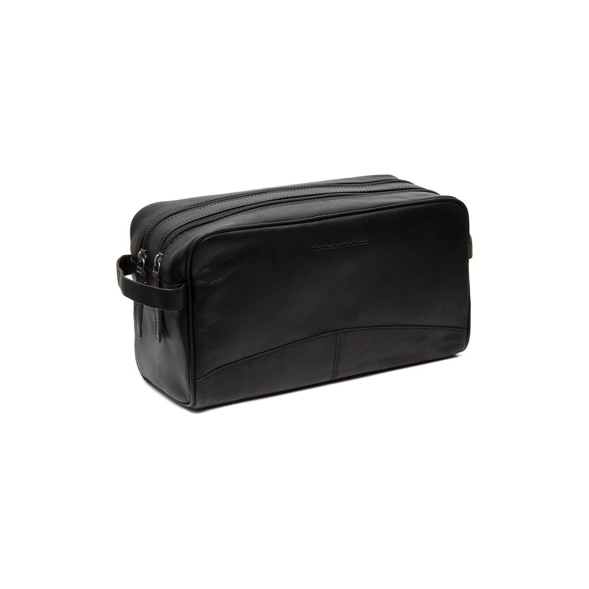 Stefan Full-Grain Leather Toiletry Bag para Mujer in Classic 100% Full-Grain Leather - Vista frontal y silueta a medida | Comprar online