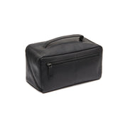 Tailored Rib Cuffs &amp; Hem Craftsmanship Construction Detail on Trevia Full-Grain Leather Toiletry Bag para Mujer