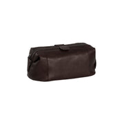 Tailored Rib Cuffs &amp; Hem Craftsmanship Construction Detail on Vince Full-Grain Leather Toiletry Bag para Mujer