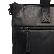 Adana Full-Grain Leather Tote Bag para Mujer - Structured Side Profile Showing Gusset Depth &amp; Expansion Capacity