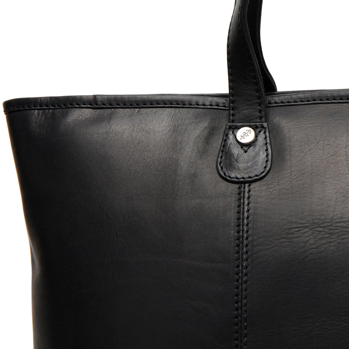 Solid Antique Brass Hardware &amp; Heavy-Duty Dual Zipper Detail on Ferrera Full-Grain Leather Tote Bag para Mujer