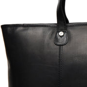 Solid Antique Brass Hardware &amp; Heavy-Duty Dual Zipper Detail on Ferrera Full-Grain Leather Tote Bag para Mujer