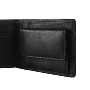 Enzo Full-Grain Cartera de Cuero para Hombre - Structured Side Profile Showing Gusset Depth &amp; Expansion Capacity