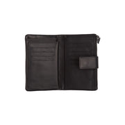 Landau Full-Grain Cartera de Cuero para Mujer - Structured Side Profile Showing Gusset Depth &amp; Expansion Capacity