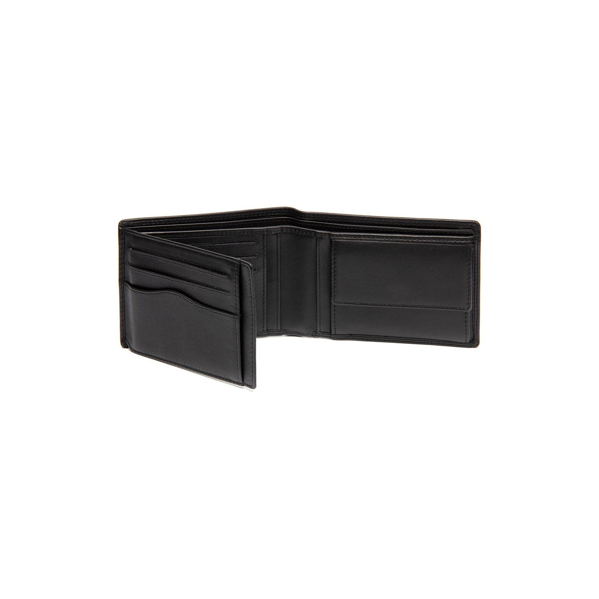 
Classic 100% Full-Grain leather Wallet - Perspectiva trasera con correas de cuero reforzadas