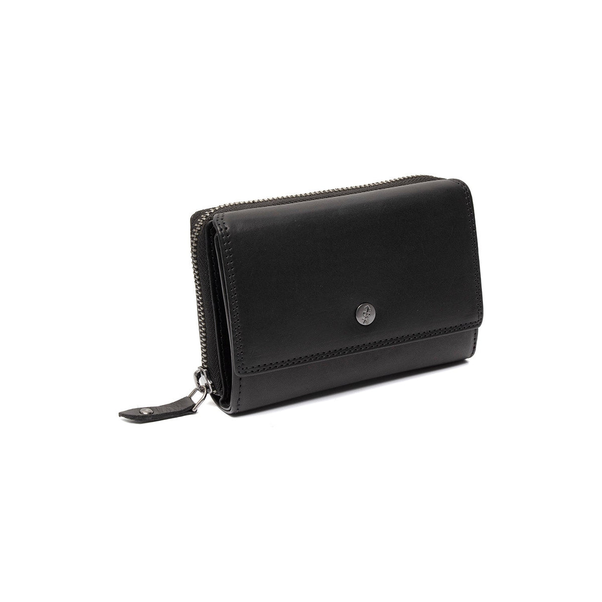 Salviano Full-Grain Cartera de Cuero para Mujer in Classic 100% Full-Grain Leather - Full Exterior Front Profile View | Comprar online