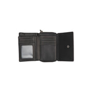 Sorraia Full-Grain Cartera de Cuero para Mujer - Structured Side Profile Showing Gusset Depth &amp; Expansion Capacity