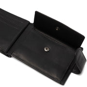 Solid Antique Brass Hardware &amp; Heavy-Duty Dual Zipper Detail on Yamba Full-Grain Cartera de Cuero para Hombre