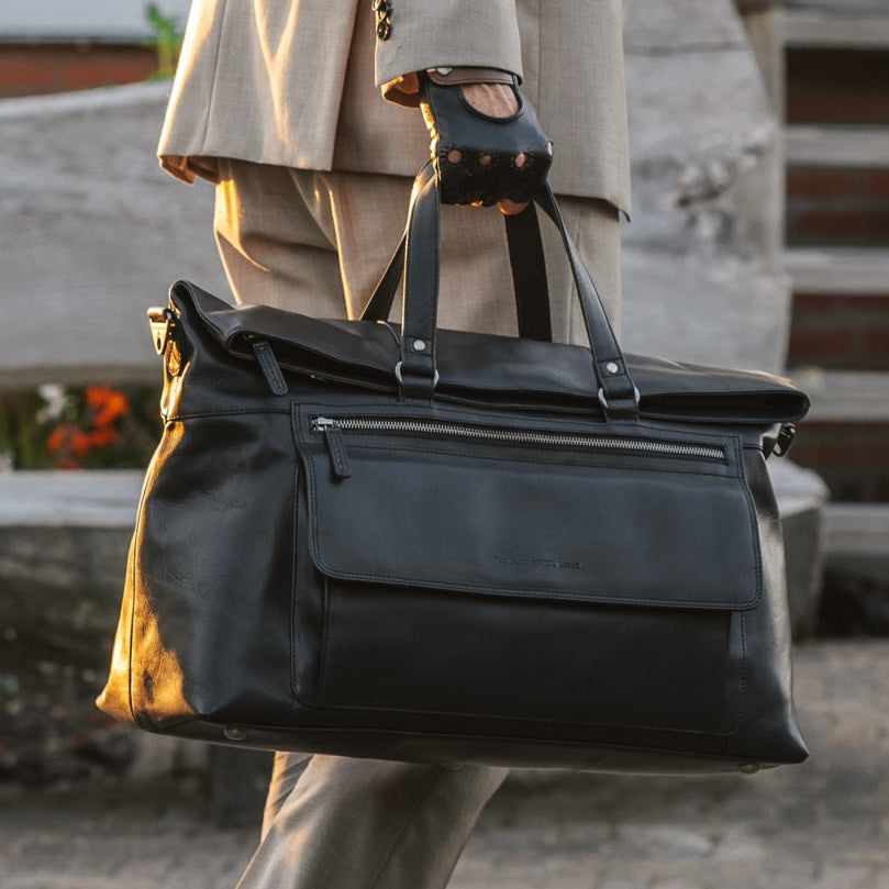 Lazio Bolsa de viaje weekender de cuero flor