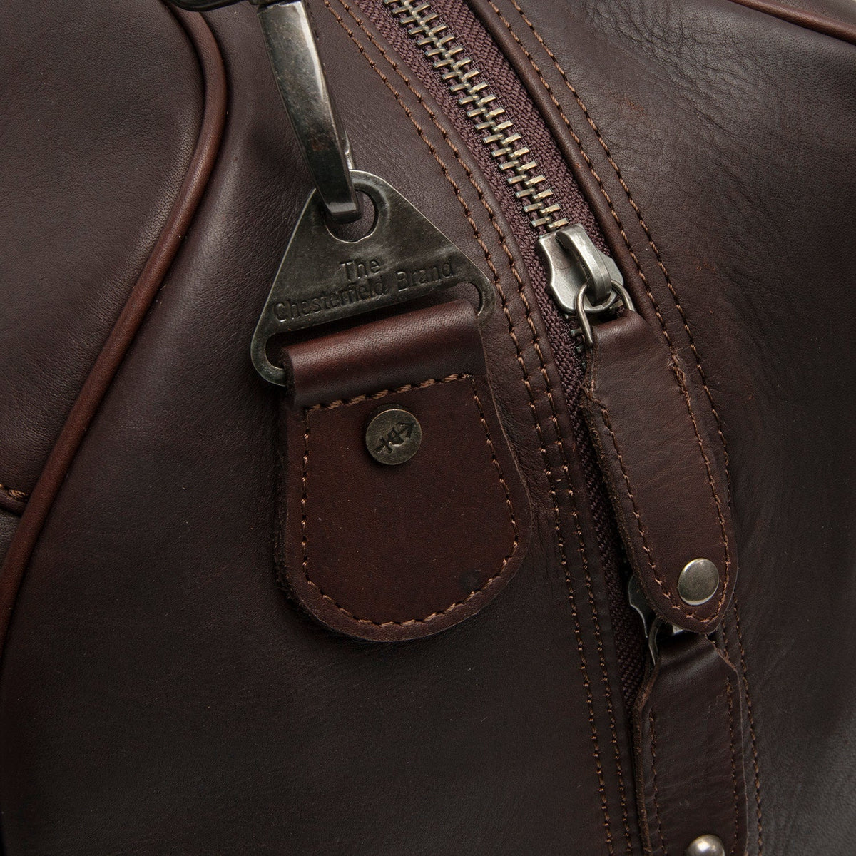 
Brown Leather Weekender Bag Rivaro, detail view 1