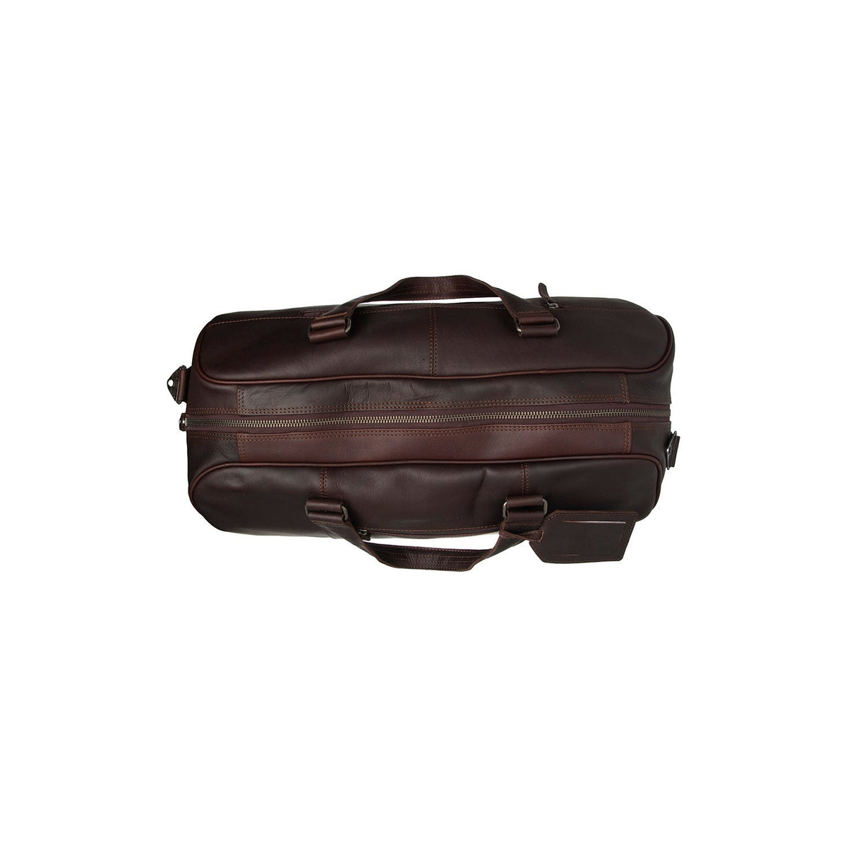 
Brown Leather Weekender Bag Rivaro, detail view 3