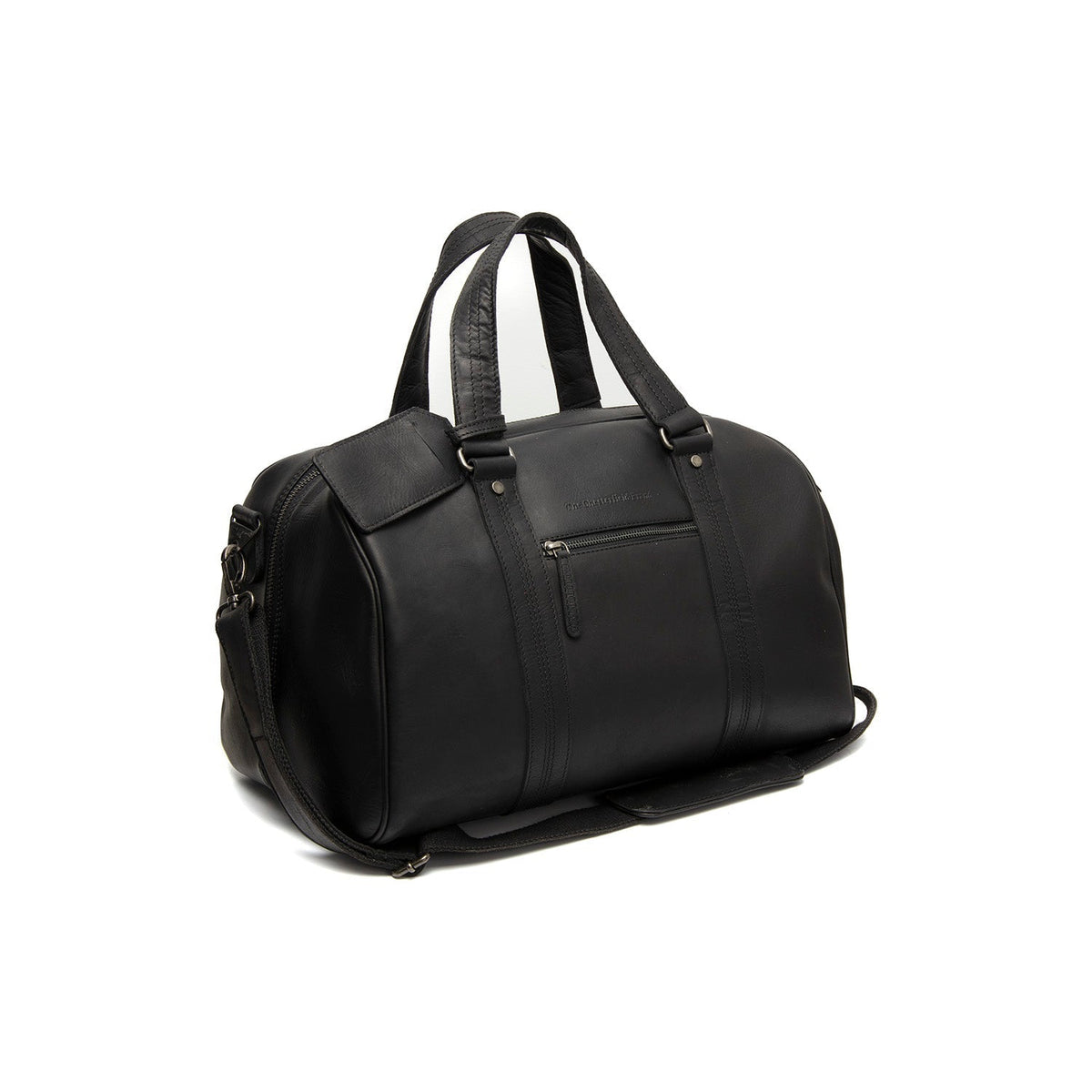 Volenza Full-Grain Leather Weekender Bag para Mujer in Classic 100% Full-Grain Leather - Full Exterior Front Profile View | Comprar online