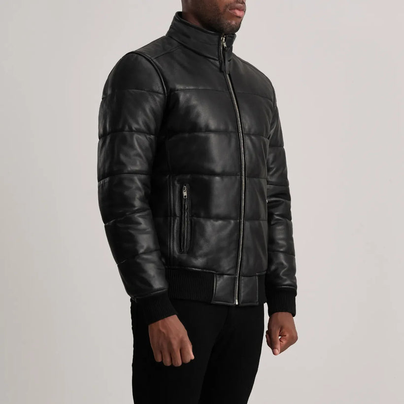 Lucas Cazadora Bomber de Cuero para Hombre