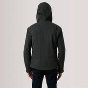 Detalle de cerca of Hooded &amp; Zipper with placket Hardware on Marlo Olive Canvas Hooded Work Chaqueta de Cuero para Hombre For Men