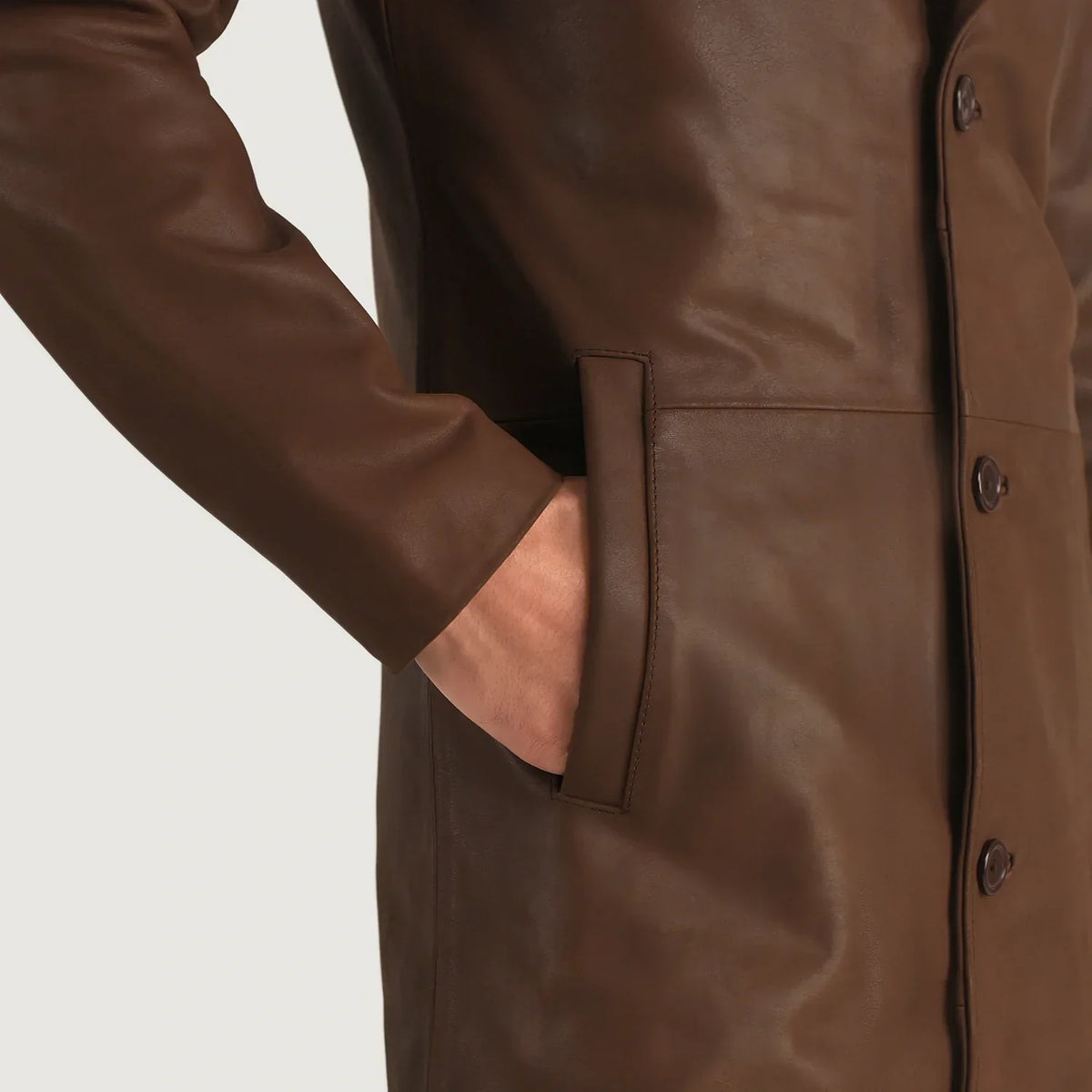 Mateo Abrigo de Cuero para Hombre – Vista alternativa del producto 6