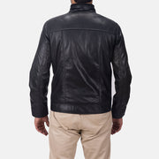 
Vista de detalle of Band & Zipper Hardware on Maurice Negro Chaqueta de Cuero para Hombre