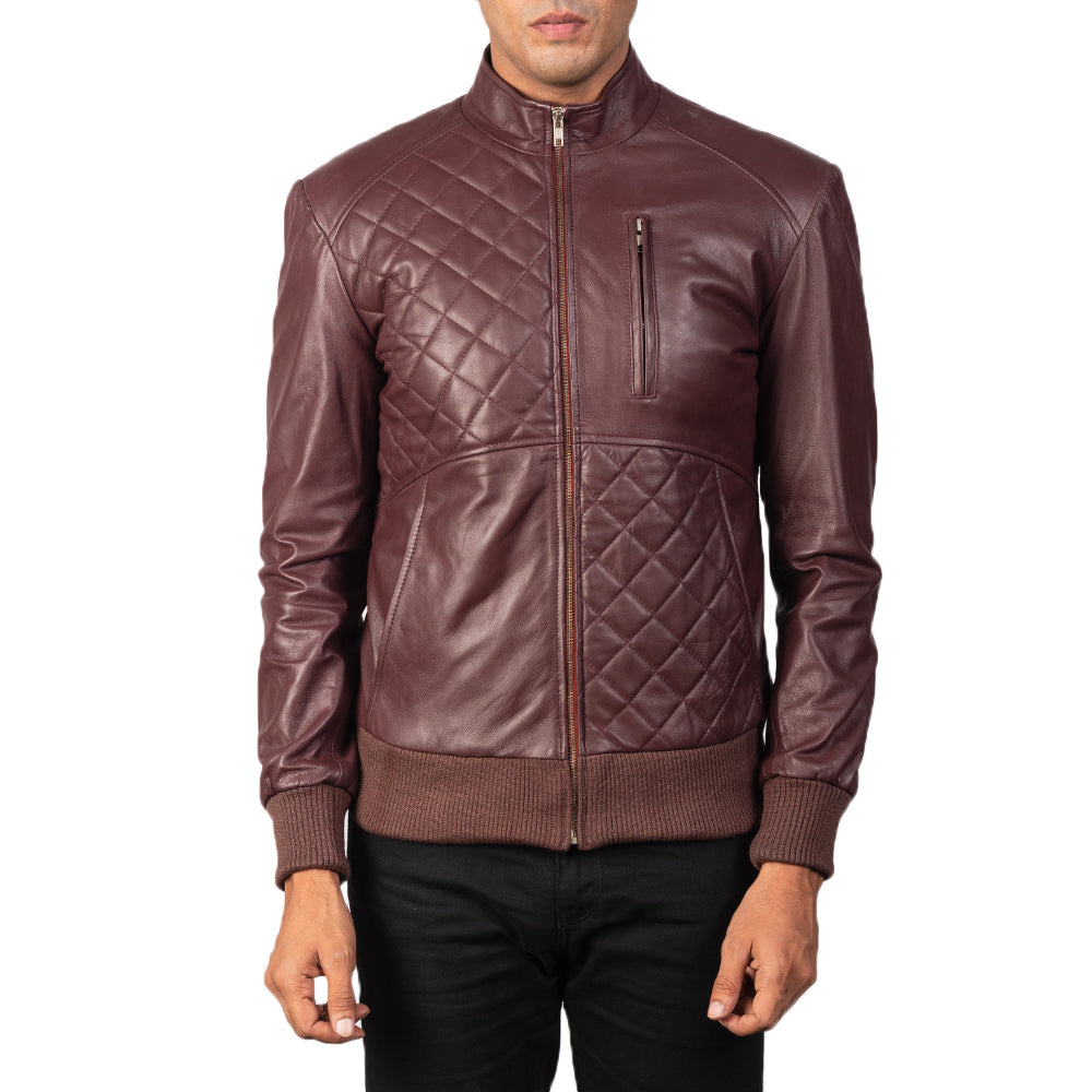 
Moda Chaqueta Bomber de Cuero para Hombre – alternate product view 3