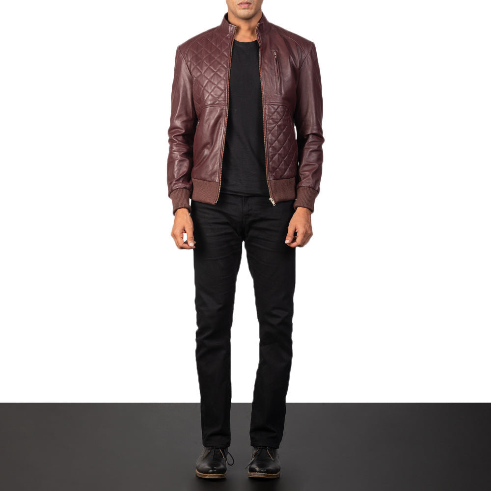 
Moda Chaqueta Bomber de Cuero para Hombre – alternate product view 4