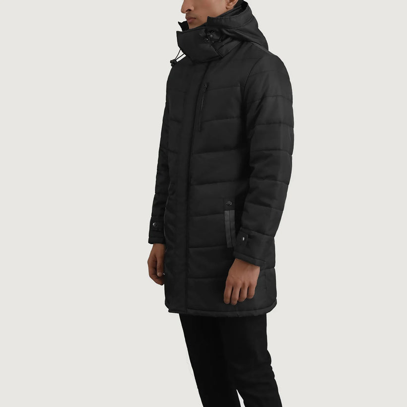 Moore Negro Hooded Parka para Hombre