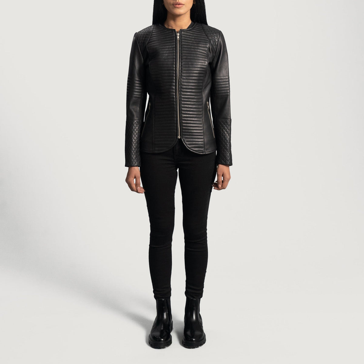 Nexi Acolchado Chaqueta de Cuero para Mujer – Vista alternativa del producto 3