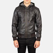 Nintenzo Cazadora Bomber de Cuero para Hombre – Vista alternativa del producto 4