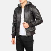 Nintenzo Cazadora Bomber de Cuero para Hombre – Vista alternativa del producto 6