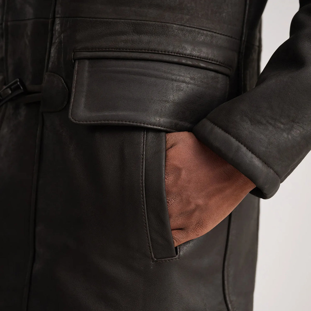 Nolan Abrigo de Cuero para Hombre – Vista alternativa del producto 6