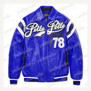 
Encrusted Varsity Chaqueta de Cuero (Navy) para Mujer