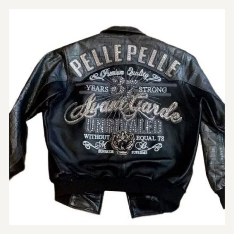 Plush Puff Chaqueta de Cuero para Mujer