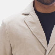 
Professor By Day Suede Blazer de Cuero para Hombre de Cuero para Hombre - Vista lateral mostrando el corte ergonómico de mangas