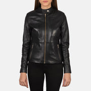 
Detalle artesanal del bajo en Rave Brown Leather Biker Jacket