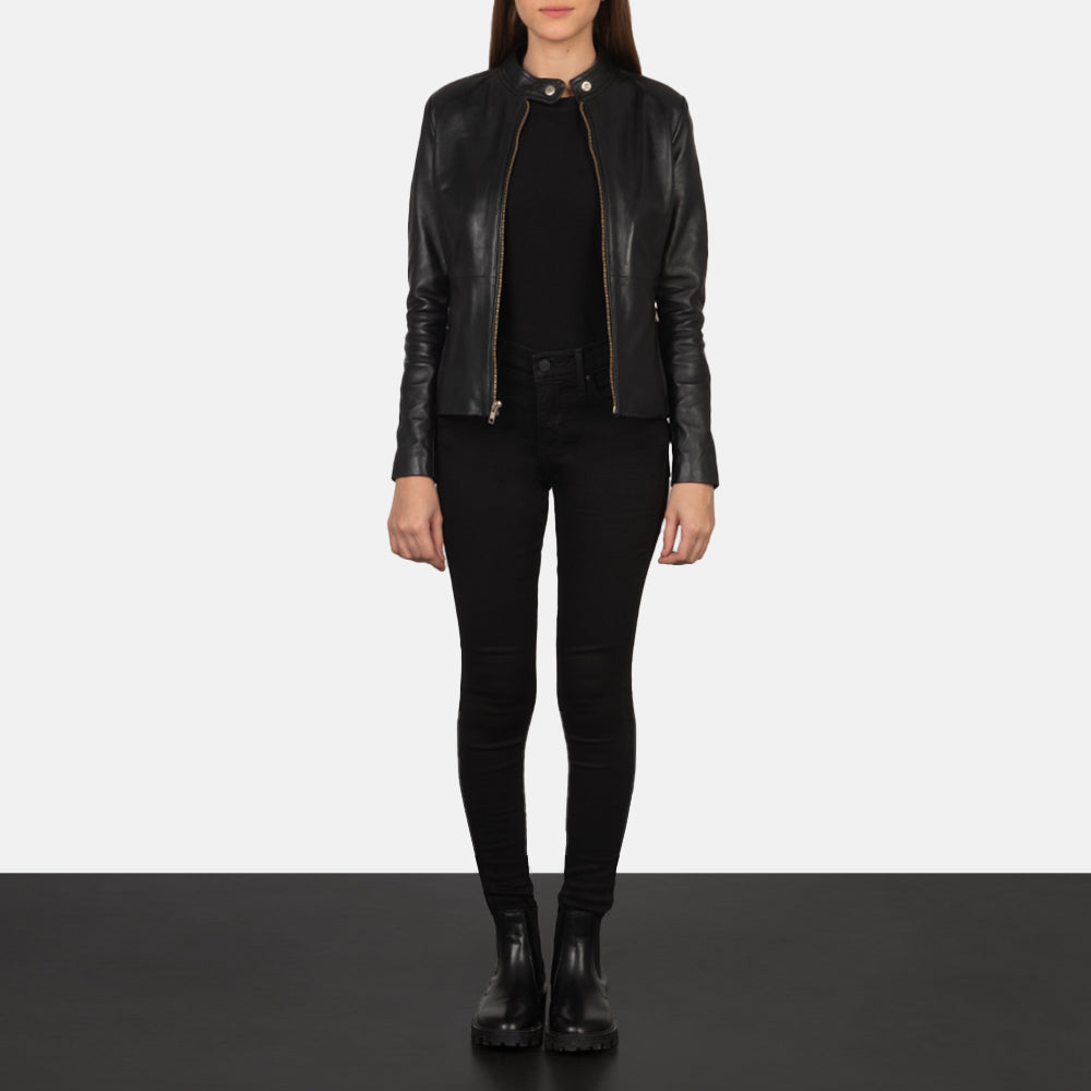 
Rave Marrón Chaqueta Biker de Cuero para Mujer – alternate product view 4