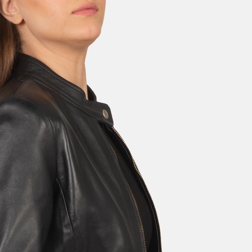 
Rave Marrón Chaqueta Biker de Cuero para Mujer – alternate product view 6