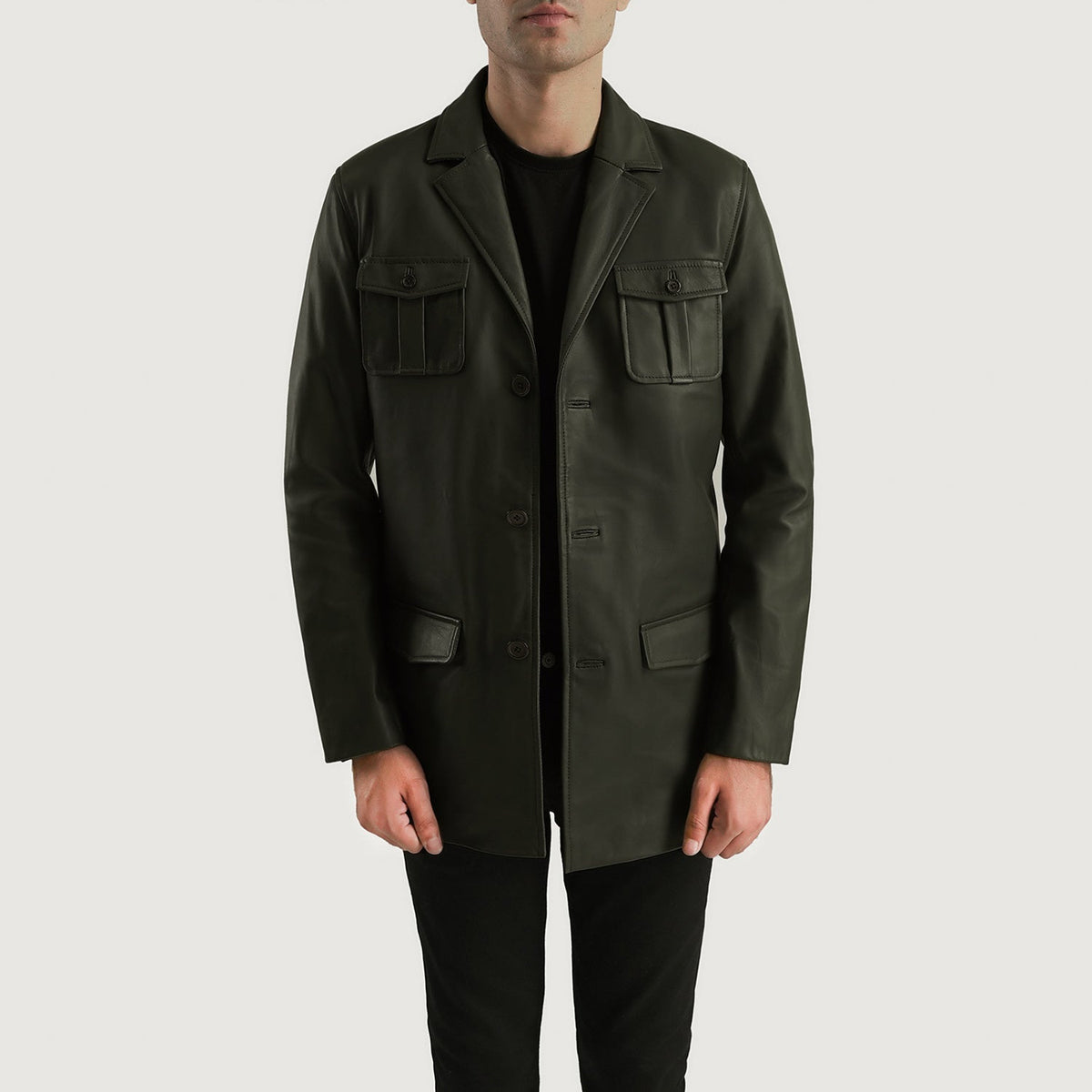 Ray Cutler Chaqueta de Cuero para Hombre – Vista alternativa del producto 1