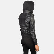 
Roslyn Hooded Chaqueta Bomber de Cuero para Mujer – alternate product view 5
